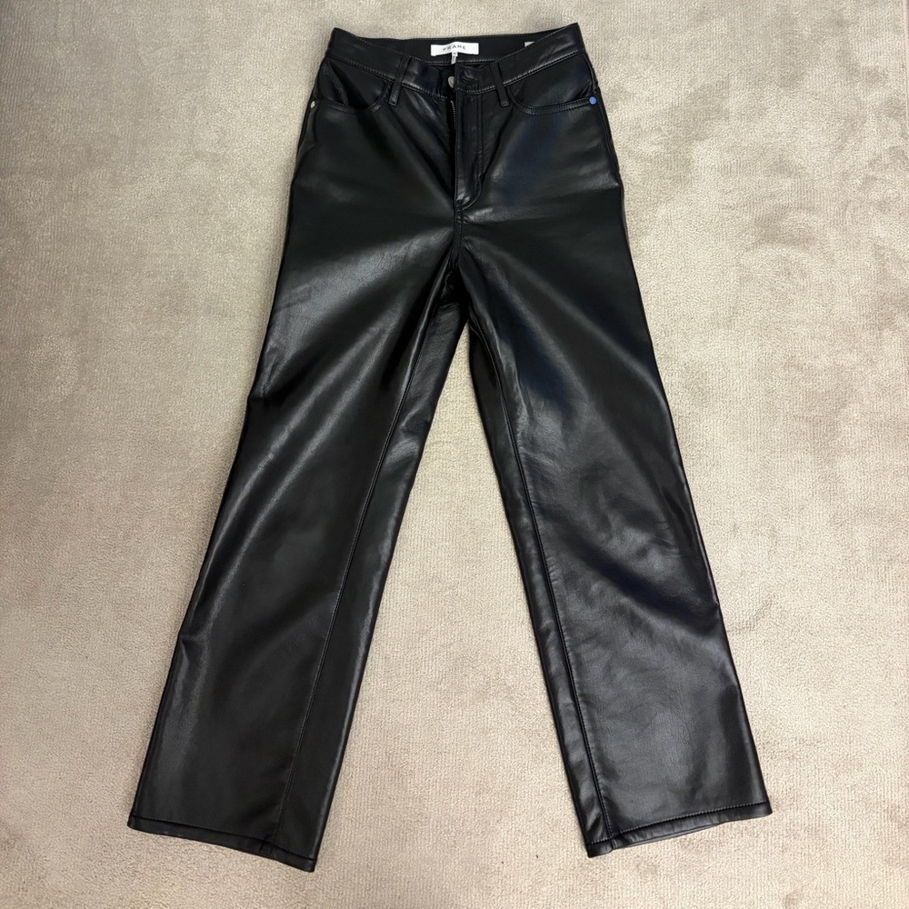 Frame Denim Black Cropped Pants